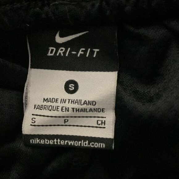Nike Dri-Fit Black & Gray Track Pants S Polyester Athleisure Wear - Picture 2 of 12